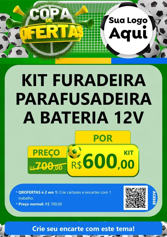 Modelo de Cartaz para Cartaz A4 Vertical com o tema Copa De Ofertas para Maquinas e Ferramentas