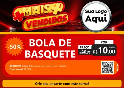 Modelo de Cartaz para Cartaz A4 Horizontal com o tema Mais Vendidos para Artigos Esportivos