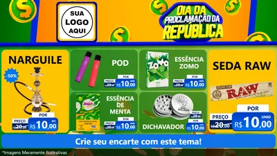 Modelo de TV para TV Horizontal com o tema Dia Da Proclamação da República para Tabacaria