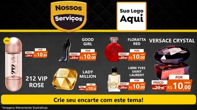 Modelo de TV para TV Horizontal com o tema Nossos Serviços para Perfumes