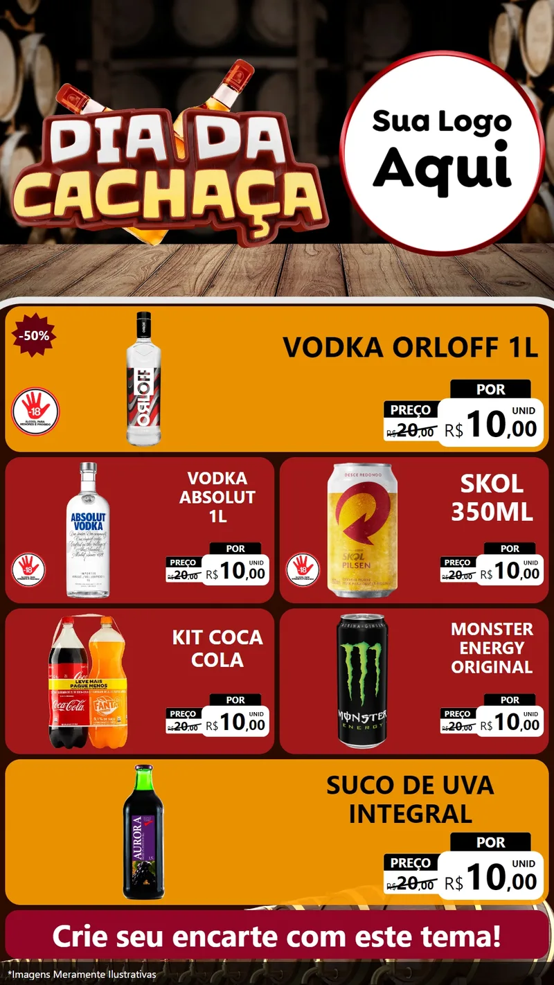 Modelo de TV para TV Vertical com o tema Dia da Cachaça para Distribuidora de bebidas