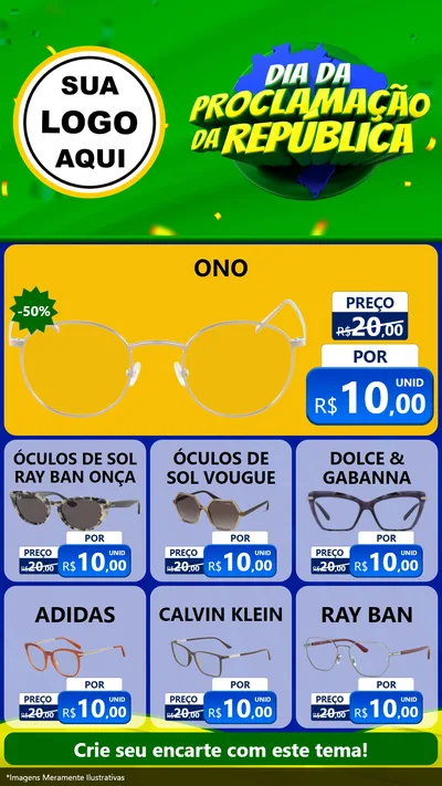 Modelo de Rede Social para Stories com o tema Dia Da Proclamação Da República para Óticas