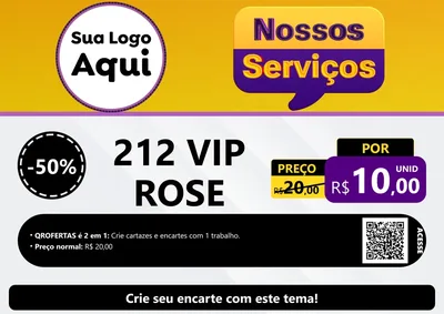 Modelo de Cartaz para Cartaz A4 Horizontal com o tema Nossos Serviços para Perfumes