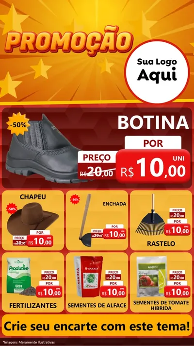 Modelo de Rede Social para Stories com o tema Promoção para Agropecuária