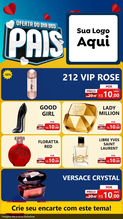 Modelo de TV para TV Vertical com o tema Oferta Do Dia Dos Pais para Perfumes