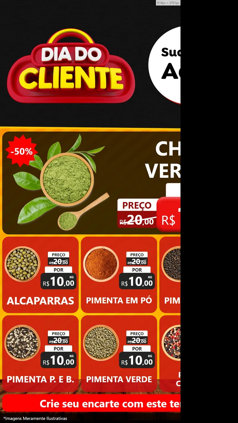 Modelo de Rede Social para Stories com o tema Dia do Cliente para Produtos Naturais