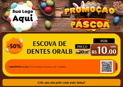 Modelo de Cartaz para Cartaz A4 Horizontal com o tema Promoção Páscoa para Higiene Pessoal