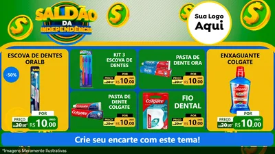 Modelo de TV para TV Horizontal com o tema Saldão da Indepêndencia para Higiene Pessoal