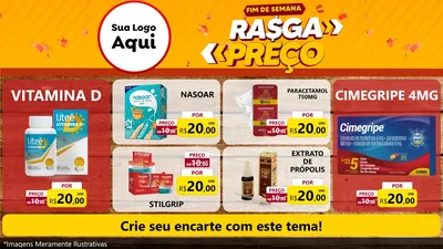 Modelo de TV para TV Horizontal com o tema Fim de Semana Rasga Preços para Farmácia