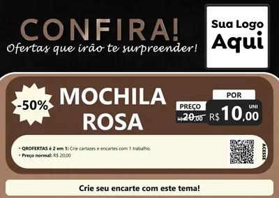 Modelo de Cartaz para Cartaz A4 Horizontal com o tema Confira! Ofertas que irão te surpreender! para Papelaria