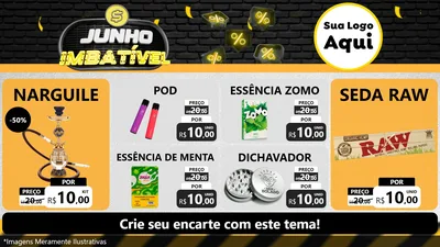 Modelo de TV para TV Horizontal com o tema Junho Imbatível para Tabacaria