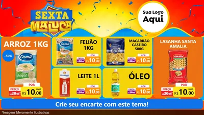 Modelo de TV para TV Horizontal com o tema Sexta Maluca para Supermercado