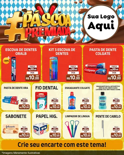 Modelo de Rede Social para Feed Instagram com o tema Páscoa Premiada para Higiene Pessoal