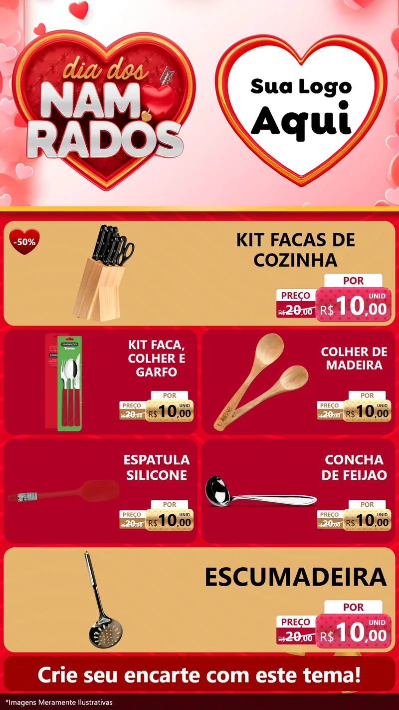 Modelo de TV para TV Vertical com o tema Dia dos Namorados para Utilidades Domésticas