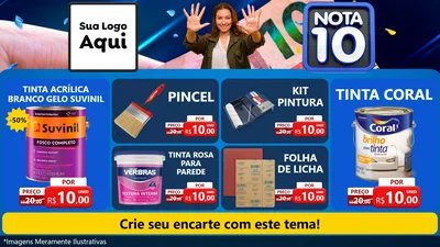 Modelo de TV para TV Horizontal com o tema Nota 10 para Tintas e Ferramentas