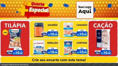 Modelo de TV para TV Horizontal com o tema Quarta Mais Especial para Peixaria