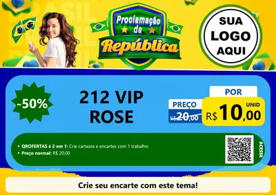 Modelo de Cartaz para Cartaz A4 Horizontal com o tema Proclamação da República para Perfumes