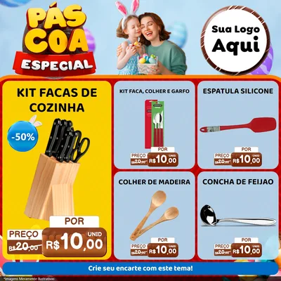 Modelo de Rede Social para Feed Facebook com o tema Páscoa Especial para Utilidades Domésticas