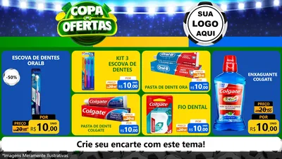 Modelo de TV para TV Horizontal com o tema Copa de Ofertas para Higiene Pessoal