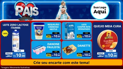 Modelo de TV para TV Horizontal com o tema Mês Dos Pais para Frios e Laticínios