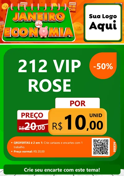 Modelo de Cartaz para Cartaz A4 Vertical com o tema Janeiro da Economia para Perfumes
