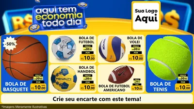 Modelo de TV para TV Horizontal com o tema Aqui Tem Economia Todo Dia para Artigos Esportivos