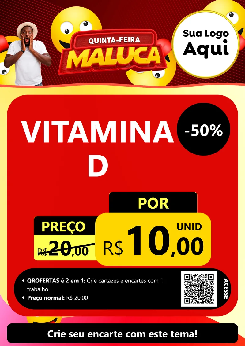 Modelo de Cartaz para Cartaz A4 Vertical com o tema Quinta-feira Maluca para Farmácia