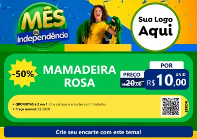 Modelo de Cartaz para Cartaz A4 Horizontal com o tema Mês da Independência para Bebês