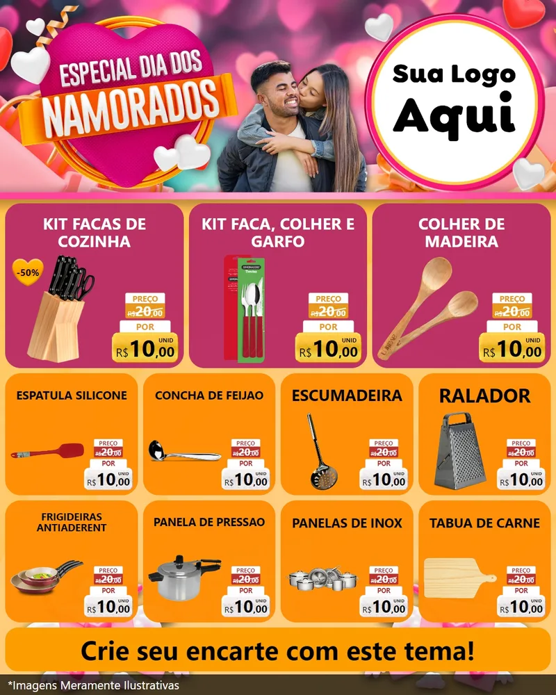 Modelo de Rede Social para Feed Instagram com o tema Especial Dia dos Namorados para Utilidades Domésticas
