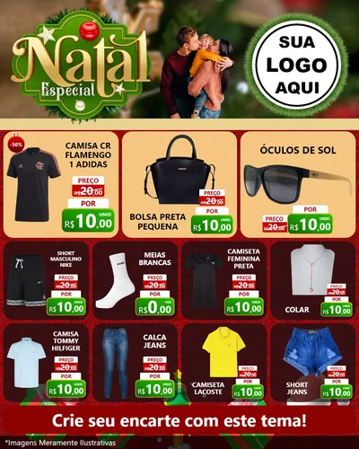 Modelo de Rede Social para Feed Instagram com o tema Natal Especial para Roupas e acessórios