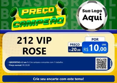 Modelo de Cartaz para Cartaz A4 Horizontal com o tema Preço Campeão - Copa para Perfumes