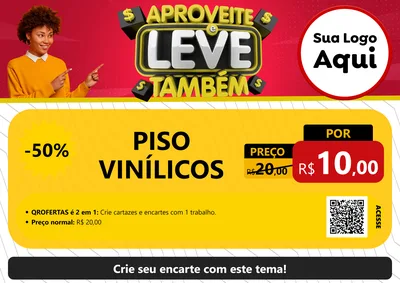 Modelo de Cartaz para Cartaz A4 Horizontal com o tema Aproveite e Leve Também para Material para Construção