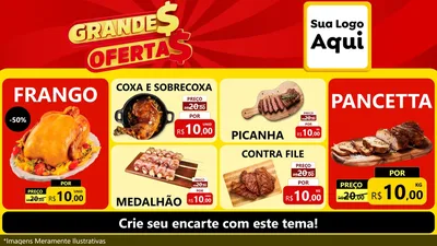 Modelo de TV para TV Horizontal com o tema Grandes Ofertas para Assados