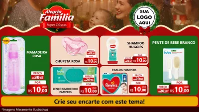Modelo de TV para TV Horizontal com o tema Alegria Em Família - Super Ofertas para Bebês