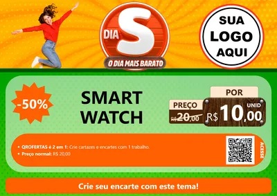 Modelo de Cartaz para Cartaz A4 Horizontal com o tema Dia S - O Dia Mais Barato para Informática