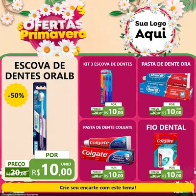 Modelo de Rede Social para Feed Facebook com o tema Ofertas de Primavera para Higiene Pessoal