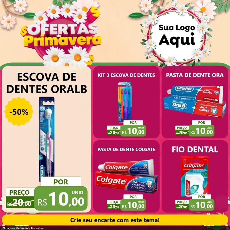 Modelo de Rede Social para Feed Facebook com o tema Ofertas de Primavera para Higiene Pessoal