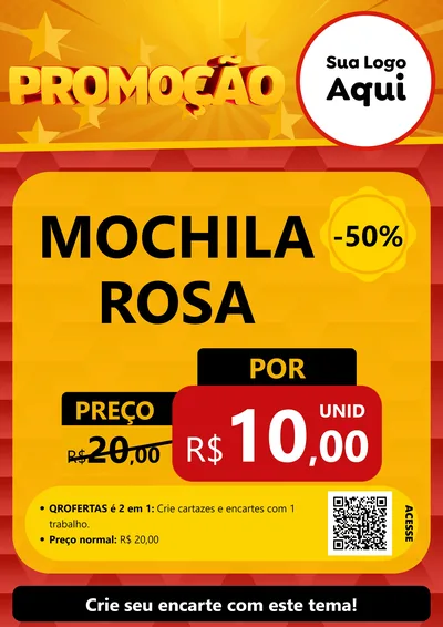 Modelo de Cartaz para Cartaz A4 Vertical com o tema Promoção para Papelaria
