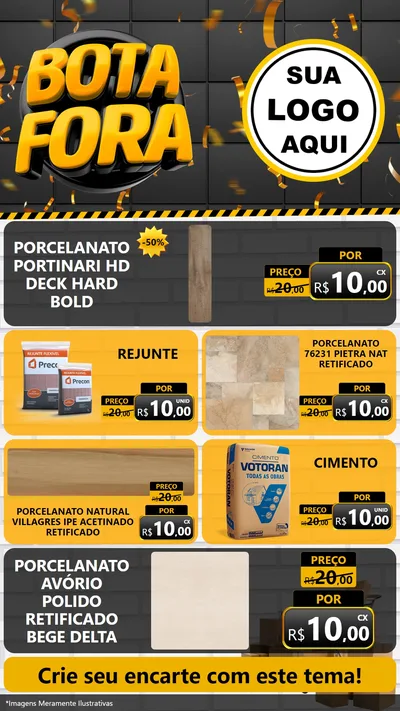 Modelo de TV para TV Vertical com o tema Bota Fora para Pisos e revestimentos