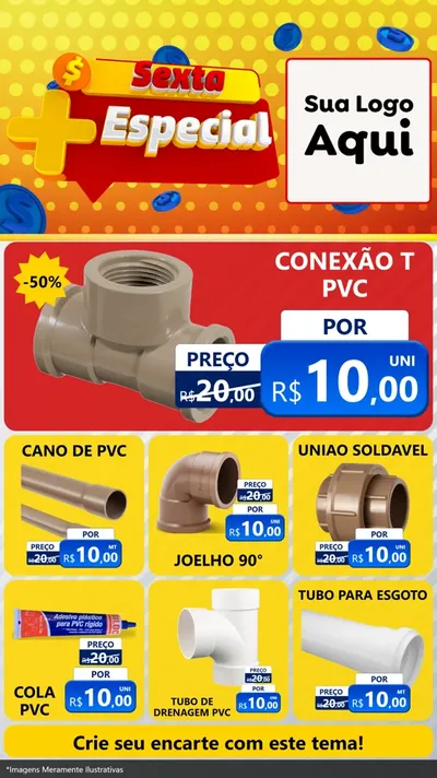 Modelo de Rede Social para Stories com o tema Sexta Mais Especial para Tubos e conexões