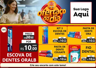 Modelo de Encarte para Encarte A4 Horizontal com o tema Ofertaço Do Dia para Higiene Pessoal