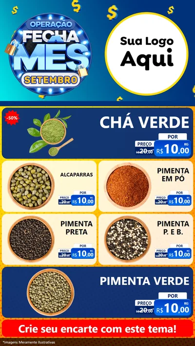 Modelo de TV para TV Vertical com o tema Operação Fecha Mês Setembro para Produtos Naturais