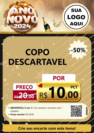 Modelo de Cartaz para Cartaz A4 Vertical com o tema Feliz Ano Novo 2027 para Embalagens