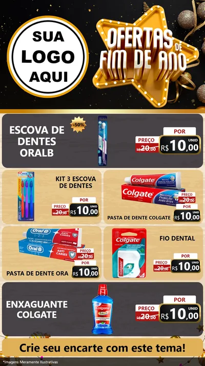 Modelo de TV para TV Vertical com o tema Ofertas de Fim de Ano para Higiene Pessoal