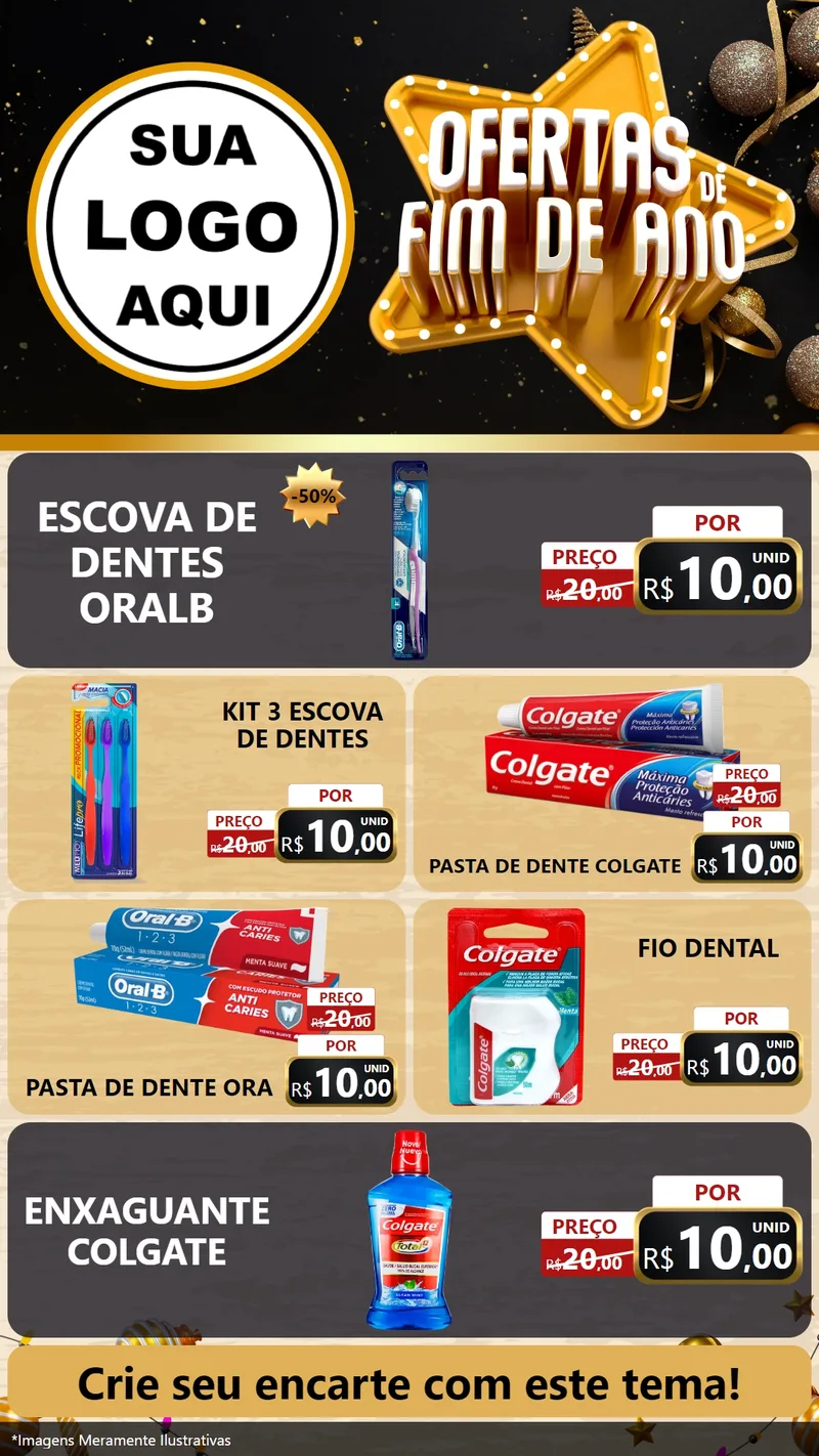 Modelo de TV para TV Vertical com o tema Ofertas de Fim de Ano para Higiene Pessoal