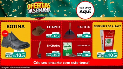 Modelo de TV para TV Horizontal com o tema Ofertas da Semana Farroupilha para Agropecuária