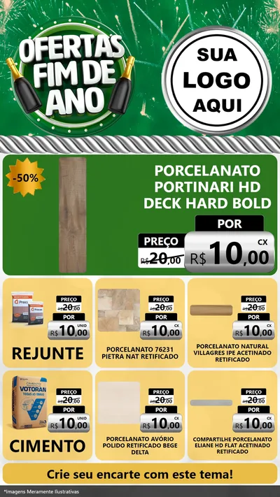 Modelo de Rede Social para Stories com o tema Ofertas Fim de Ano para Pisos e revestimentos