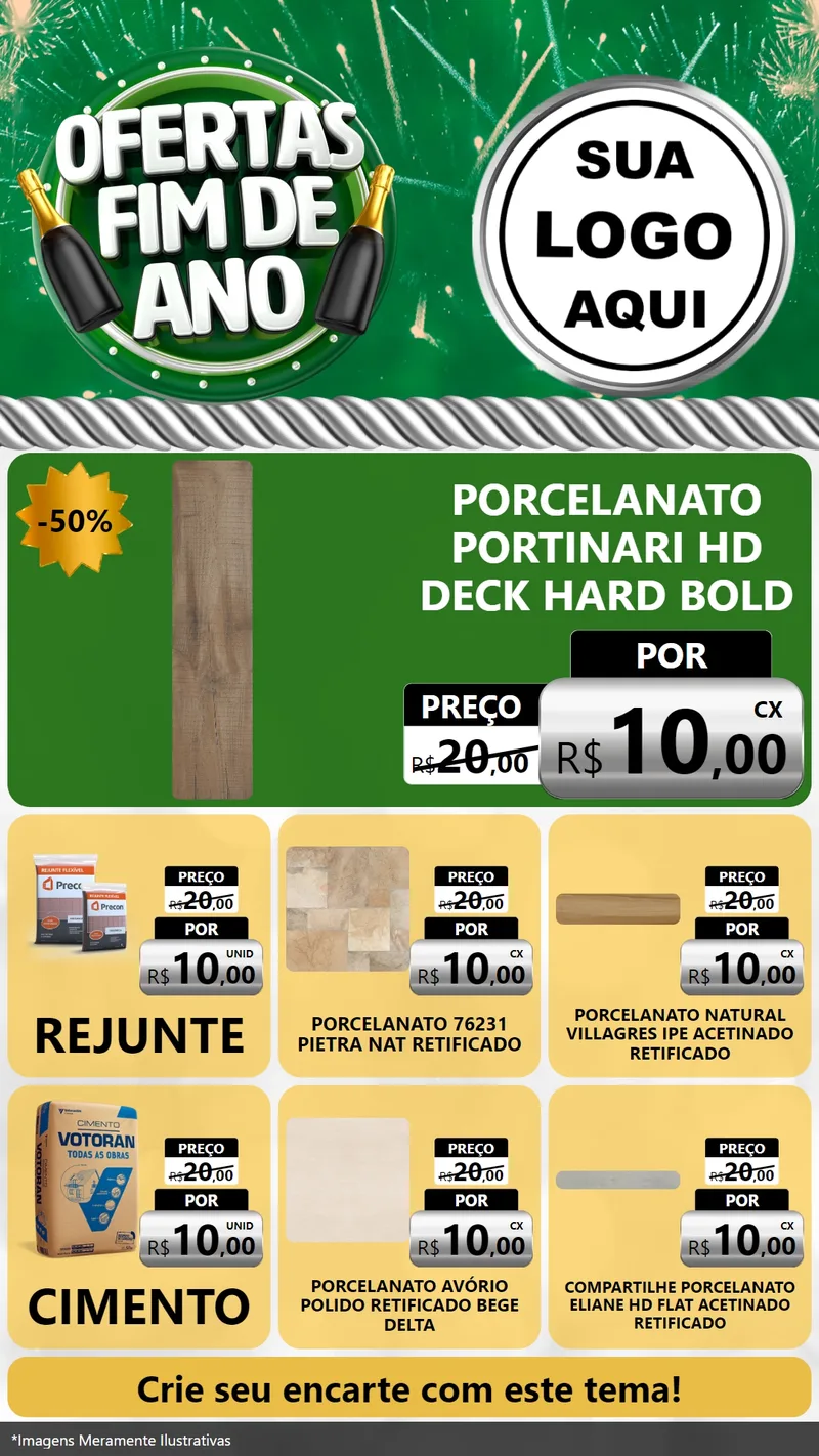Modelo de Rede Social para Stories com o tema Ofertas Fim de Ano para Pisos e revestimentos