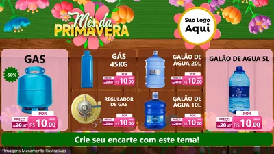 Modelo de TV para TV Horizontal com o tema Mês da Primavera para Água e gás