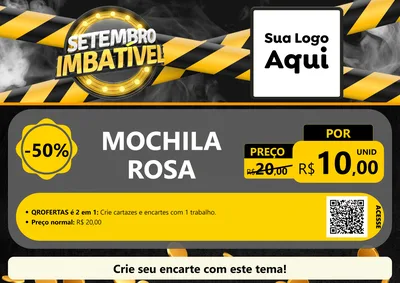 Modelo de Cartaz para Cartaz A4 Horizontal com o tema Setembro Imbatível para Papelaria